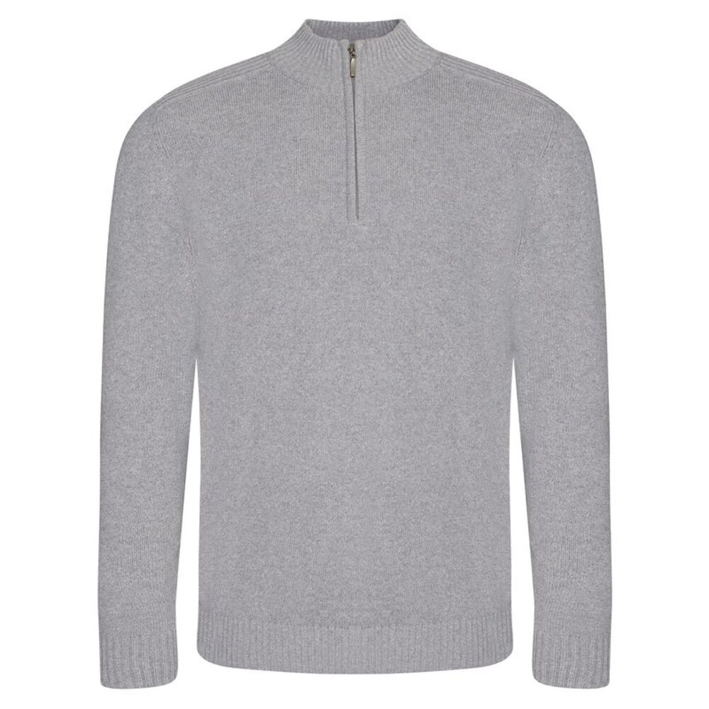 Ecologie Unisex Adult Wakhan Knitted Quarter Zip Sweatshirt / Heather Grey